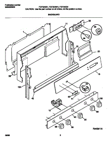 02 - Backguard parts for Frigidaire Range FGF324WHSA from AppliancePartsPros.com