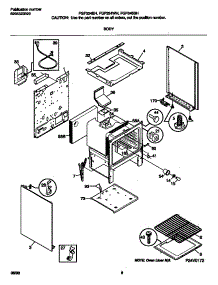 04 - Body parts for Frigidaire Range FGF324WHSA from AppliancePartsPros.com