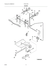 05 - Burner parts for Frigidaire Range FGF303LWB from AppliancePartsPros.com