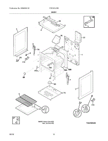07 - Body parts for Frigidaire Range FGF303LWB from AppliancePartsPros.com
