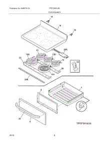 07 - Top\Drawer parts for Frigidaire Range FFEF3050LSE from AppliancePartsPros.com