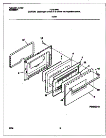 07 - Door parts for Frigidaire Range FGF316WGTF from AppliancePartsPros.com