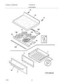 07 - Top / Drawer parts for Frigidaire Range FFEF3050LSF from AppliancePartsPros.com