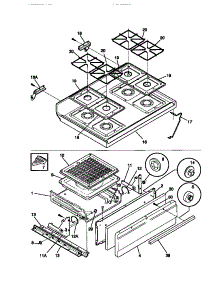 05 - Top / Drawer parts for Frigidaire Range FGF332BBWA from AppliancePartsPros.com