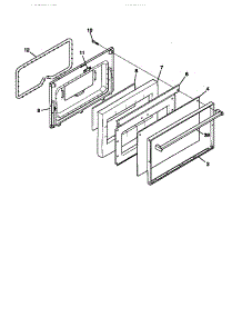 06 - Door parts for Frigidaire Range FGF332BBWA from AppliancePartsPros.com