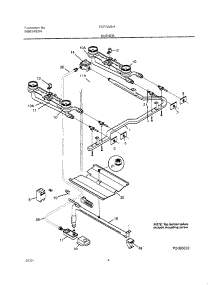 05 - Burner parts for Frigidaire Range FGF324BHWC from AppliancePartsPros.com