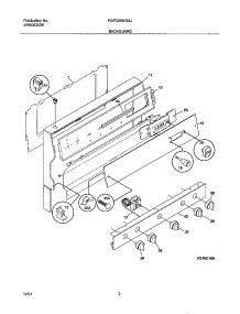 03 - Backguard parts for Frigidaire Range FGF326WGSJ from AppliancePartsPros.com