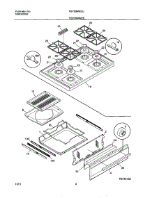 09 - Top / Drawer parts for Frigidaire Range FGF326WGSJ from AppliancePartsPros.com