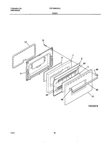 11 - Door parts for Frigidaire Range FGF326WGSJ from AppliancePartsPros.com