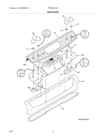 03 - Backguard parts for Frigidaire Range FFES3027LSC from AppliancePartsPros.com