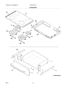 07 - Top / Drawer parts for Frigidaire Range FFES3027LSC from AppliancePartsPros.com