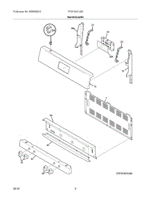 03 - Backguard parts for Frigidaire Range FFGF3047LSB from AppliancePartsPros.com