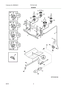 05 - Burner parts for Frigidaire Range FFGF3047LSB from AppliancePartsPros.com