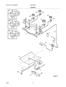 05 - Burner parts for Frigidaire Range FGF328GSZ from AppliancePartsPros.com
