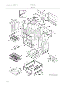 07 - Body parts for Frigidaire Range FFGS3025LWC from AppliancePartsPros.com