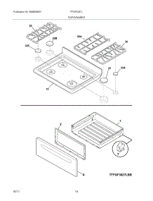 09 - Top / Drawer parts for Frigidaire Range FFGF3027LWB from AppliancePartsPros.com
