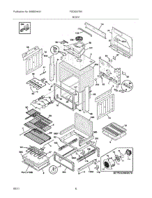 07 - Body parts for Frigidaire Range FGDS3075KWE from AppliancePartsPros.com