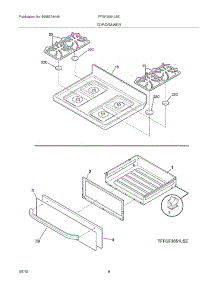 09 - Top / Drawer parts for Frigidaire Range FFGF3051LSE from AppliancePartsPros.com