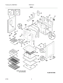 05 - Body parts for Frigidaire Range FGEF3031KWC from AppliancePartsPros.com