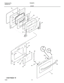 09 - Door parts for Frigidaire Range FES367DCB from AppliancePartsPros.com
