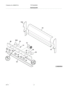 03 - Backguard parts for Frigidaire Range FFEF3000MWA from AppliancePartsPros.com