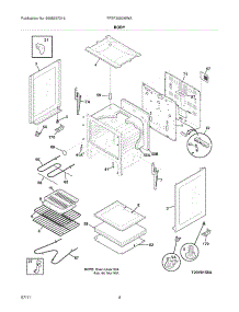 05 - Body parts for Frigidaire Range FFEF3000MWA from AppliancePartsPros.com
