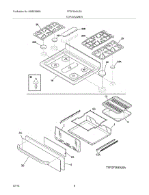 09 - Top / Drawer parts for Frigidaire Range FFGF3049LSA from AppliancePartsPros.com