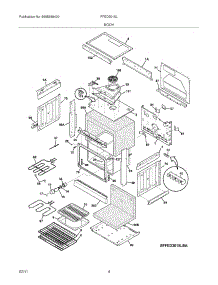 05 - Body parts for Frigidaire Range FFED3015LWB from AppliancePartsPros.com