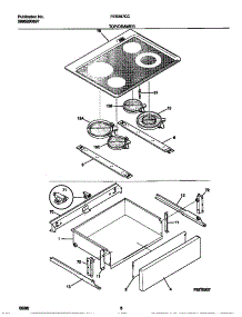 04 - Top / Drawer parts for Frigidaire Range FES387CCSD from AppliancePartsPros.com