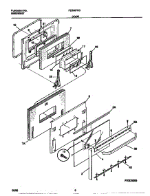 05 - Door parts for Frigidaire Range FES387CCSD from AppliancePartsPros.com