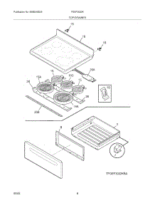 07 - Top / Drawer parts for Frigidaire Range FGEF3032KBA from AppliancePartsPros.com