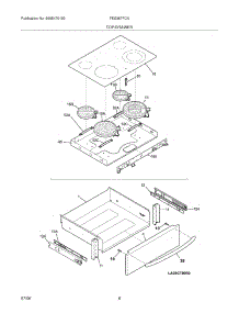 07 - Top / Drawer parts for Frigidaire Range FES367FCA from AppliancePartsPros.com