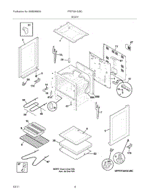 05 - Body parts for Frigidaire Range FFEF3010LBC from AppliancePartsPros.com