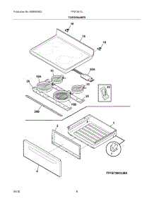 07 - Top / Drawer parts for Frigidaire Range FFEF3013LBA from AppliancePartsPros.com