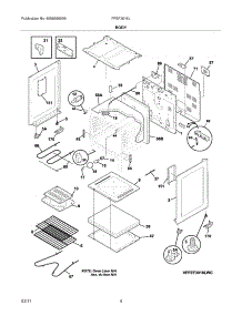 05 - Body parts for Frigidaire Range FFEF3016LBD from AppliancePartsPros.com