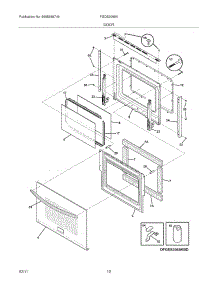 11 - Door parts for Frigidaire Range FGDS3065KWE from AppliancePartsPros.com