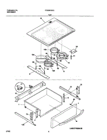 07 - Top parts for Frigidaire Range FES367BCC from AppliancePartsPros.com