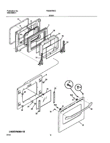 09 - Door parts for Frigidaire Range FES367BCC from AppliancePartsPros.com