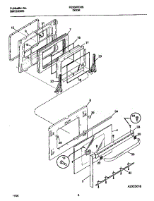 05 - Door parts for Frigidaire Range FES387CHSC from AppliancePartsPros.com