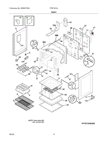 05 - Body parts for Frigidaire Range FFEF3018LWB from AppliancePartsPros.com