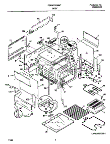 03 - Body parts for Frigidaire Range FES367CETF from AppliancePartsPros.com