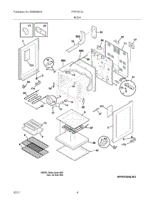 05 - Body parts for Frigidaire Range FFEF3018LWD from AppliancePartsPros.com