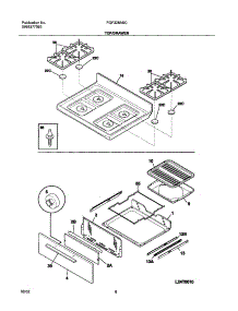 09 - Top / Drawer parts for Frigidaire Range FGF326ASC from AppliancePartsPros.com