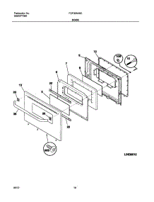 11 - Door parts for Frigidaire Range FGF326ASC from AppliancePartsPros.com