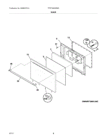 09 - Door parts for Frigidaire Range FFEF3000MWA from AppliancePartsPros.com