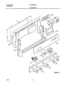 03 - Backguard parts for Frigidaire Range FGF324BHWD from AppliancePartsPros.com