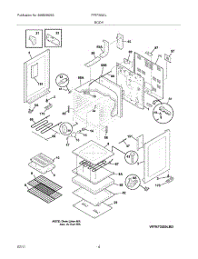 05 - Body parts for Frigidaire Range FFEF3020LBD from AppliancePartsPros.com