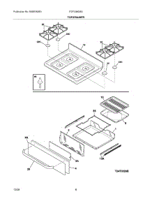 09 - Top / Drawer parts for Frigidaire Range FGF328GMG from AppliancePartsPros.com