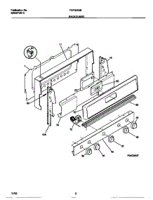 02 - Backguard parts for Frigidaire Range FGF332BBWB from AppliancePartsPros.com