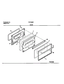 06 - Door parts for Frigidaire Range FGF332BBDB from AppliancePartsPros.com